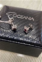 Orecchini Floriddia Gioielli Donna in Oro bianco Rubino 0.44 Ct 55061 ORECCHINI RUBINO E BRILLANTI - 55061 ORECCHINI RUBINO E BRILLANTI